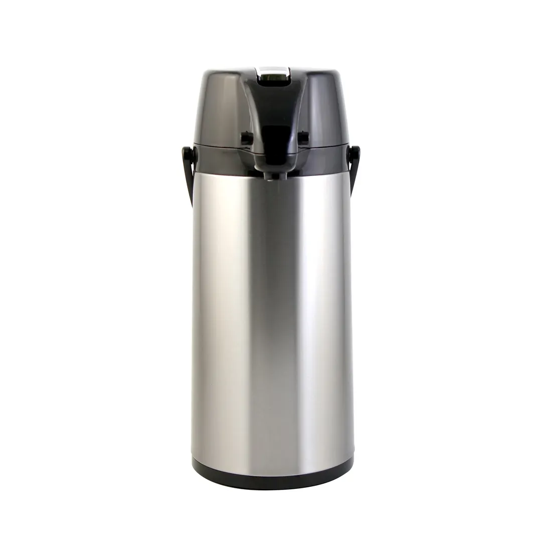 CAC China APGL-22LT Airpot – 2.2 L Glass‑Lined, Lever‑Style, Black Lid, Stainless Steel Double‑Wall