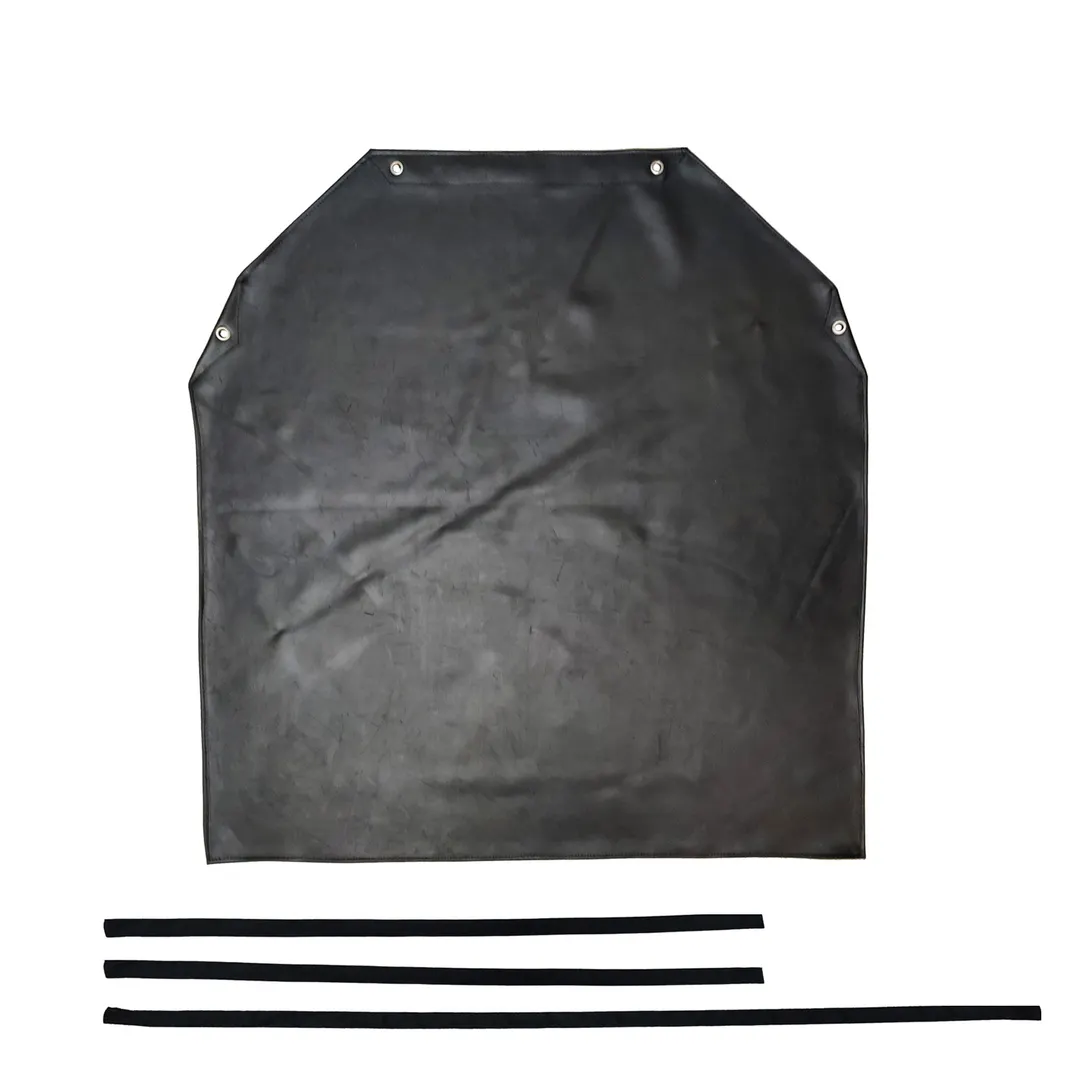 CAC China APLX-45K Dishwashing Apron, 44-1/2"L x 37"W, Neck Strap & Waist Ties, Latex, Black