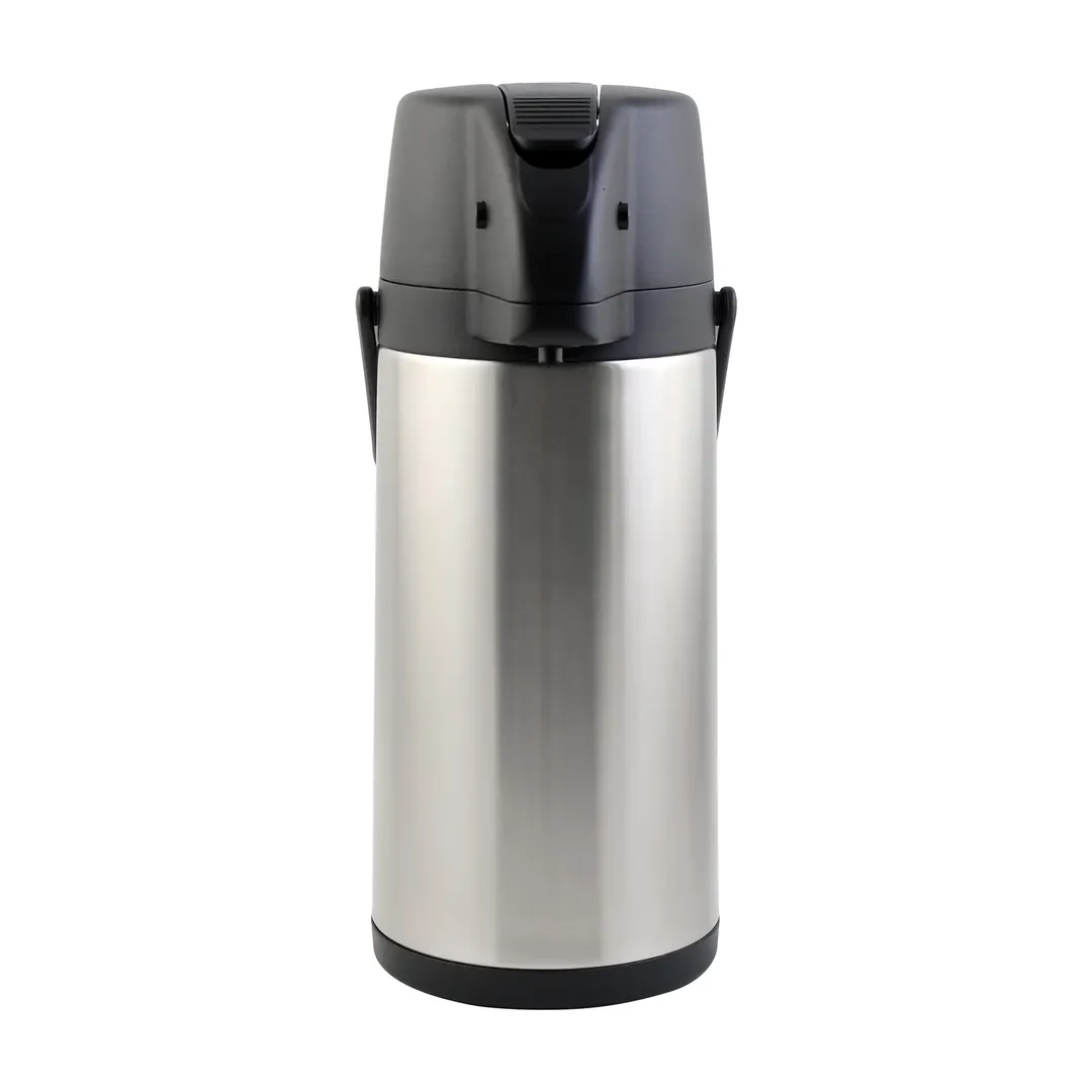 CAC China APSL-30LT Airpot, 3 L, Steel Lined, Lever, Black Lid, Double‑Wall Vacuum