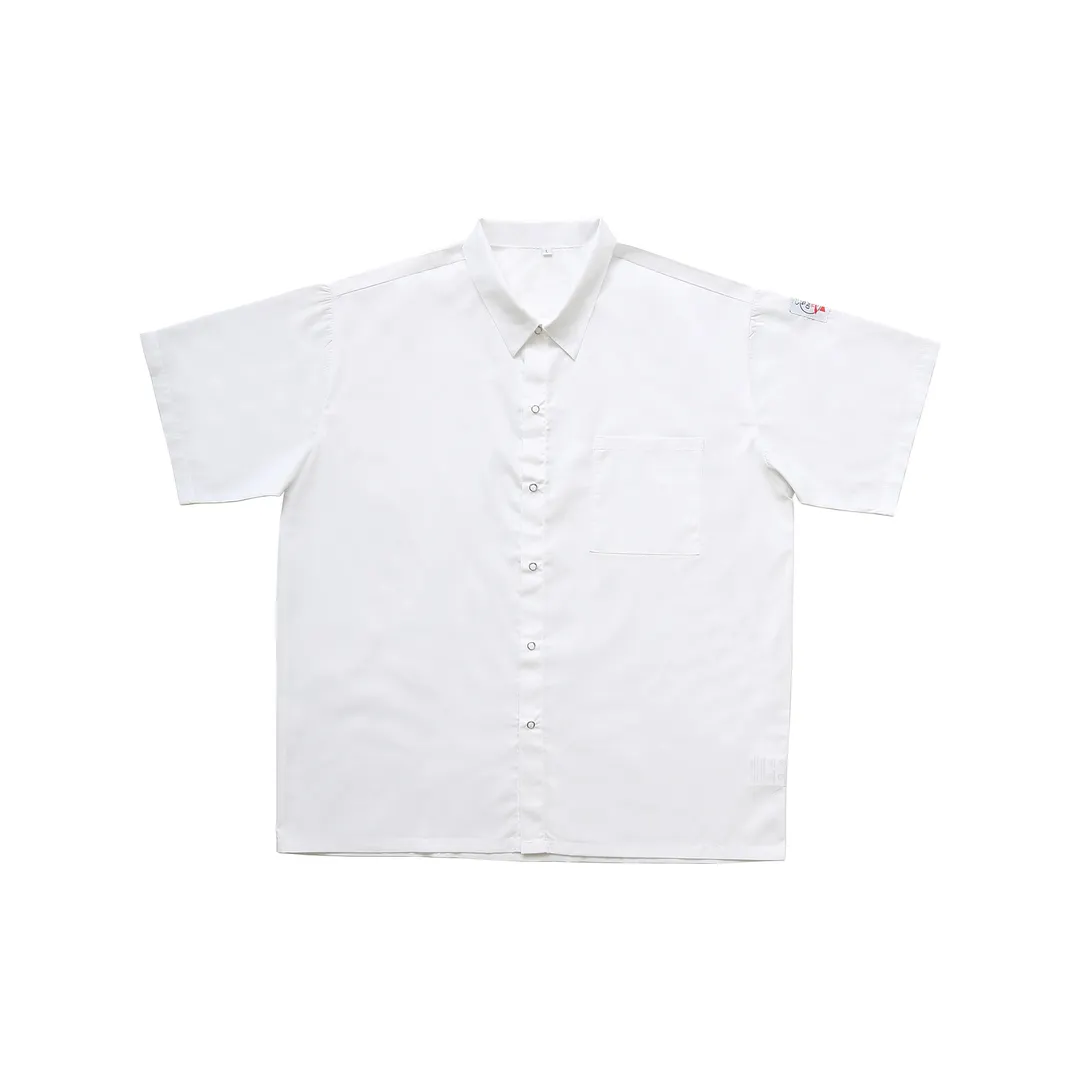 CAC China APST-9W2XL Chef's Pride Shirt, White, 2XL (Size 48-50"), Snap Button Front