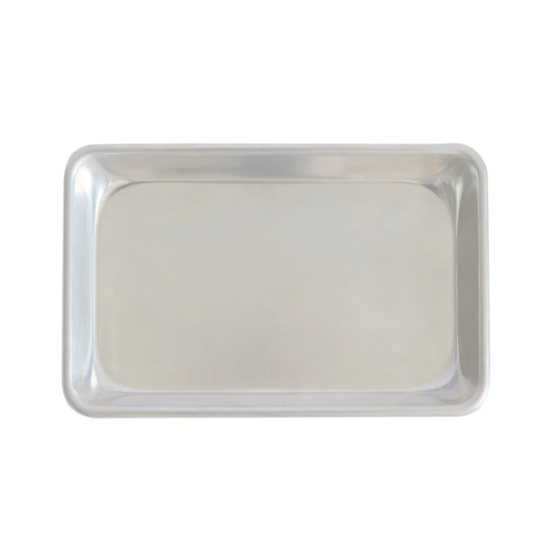 CAC China ASHP-0610S-O Bun Sheet Pan, 1/8-size, 9-12"L x 6-12"W, Open Bead, 16 Gauge, Aluminum