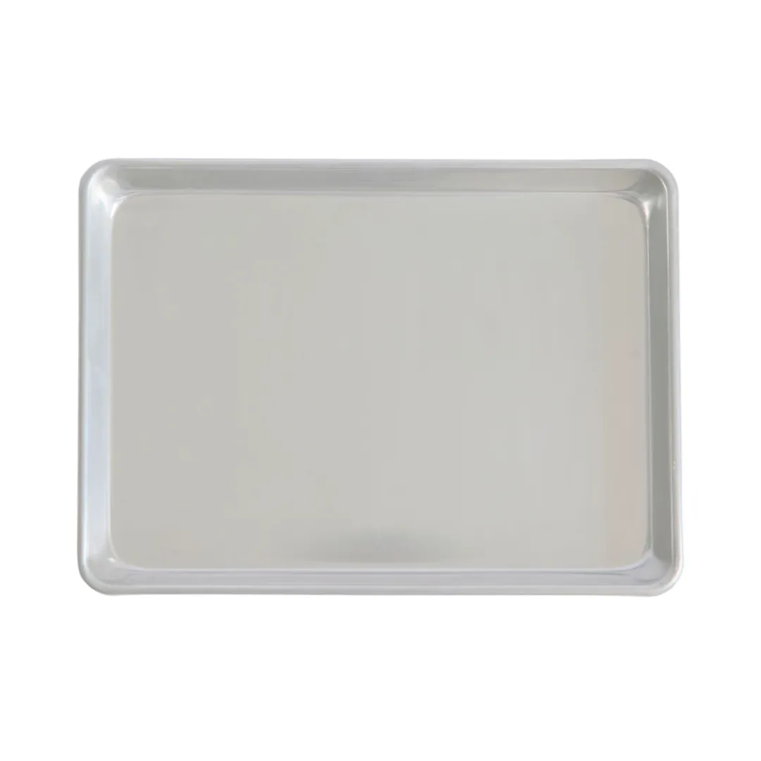 CAC China ASHP-1013S-O Quarter Size Sheet Pan, 13"L x 9-1/2"W, Open Bead, 16 Gauge, Aluminum