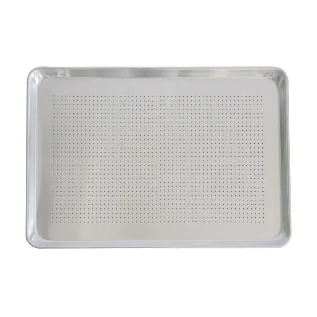 CAC China ASHP-1826PS Full-Size Bun/Sheet Pan, 26"L x 18"W, Perforated, 16 Gauge, Aluminum