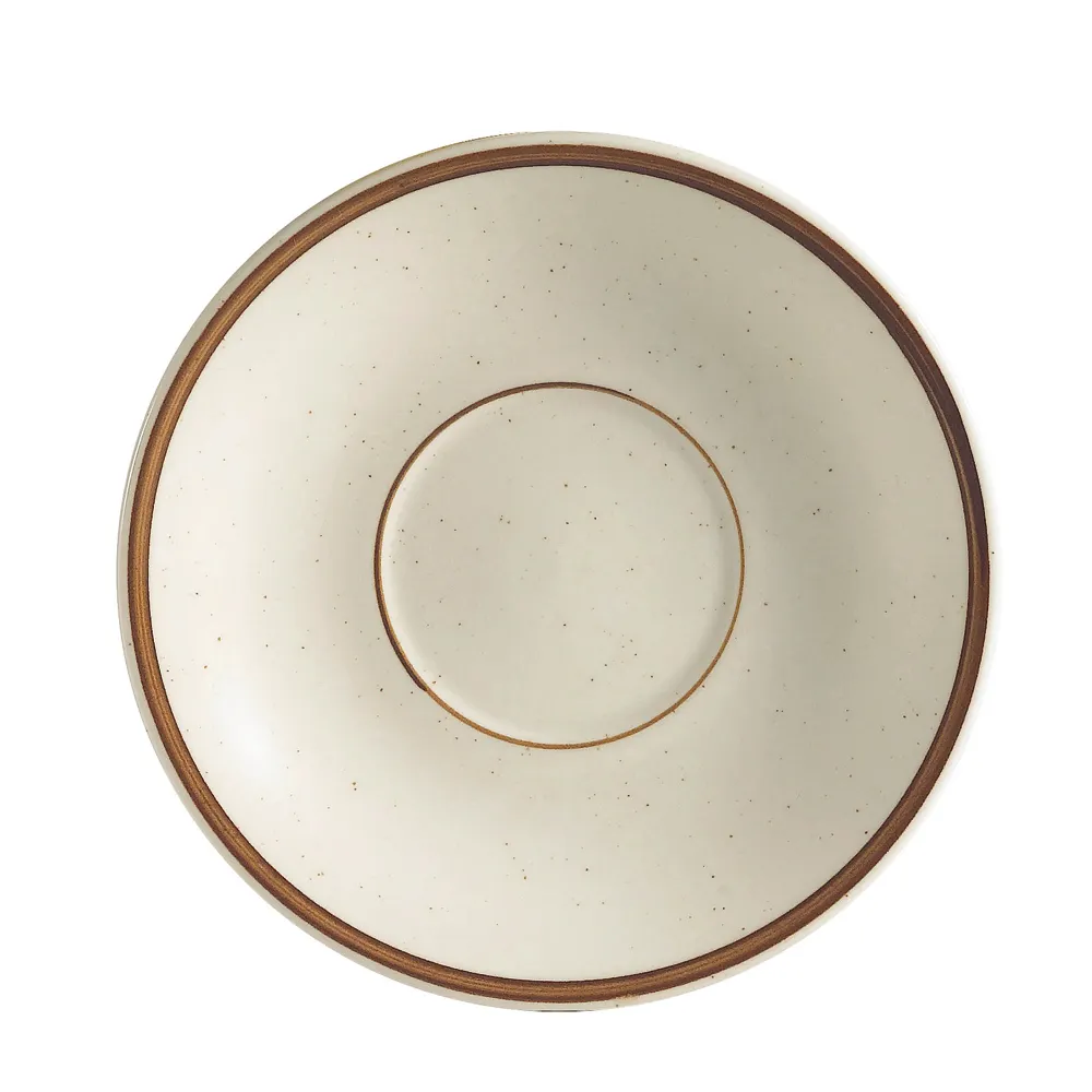 CAC China AZ-2 - 6" Dia x 1" H Round Saucer, White Stoneware, Safe for Microwave - 1 Dozen