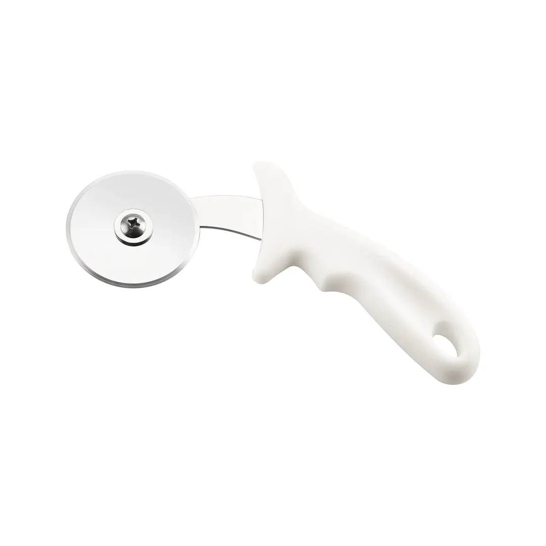 CAC China B15PZ-2W Pizza Cutter, 2-1/2"dia., White Handle, Plastic/Poly
