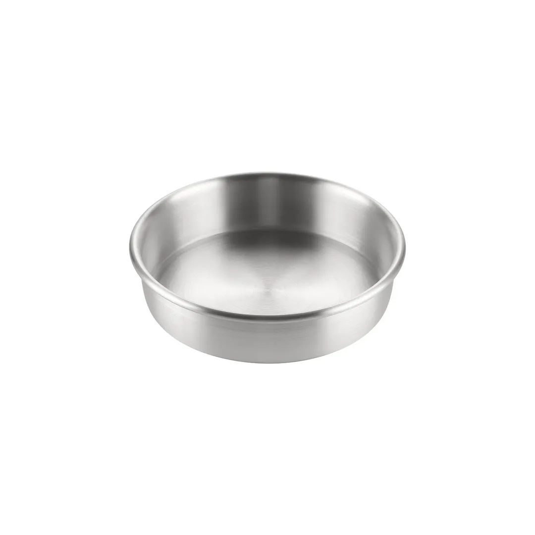 CAC China B1CP-082 Professional 8" Diameter x 2" Height Round Aluminum Cake Pan for Baking