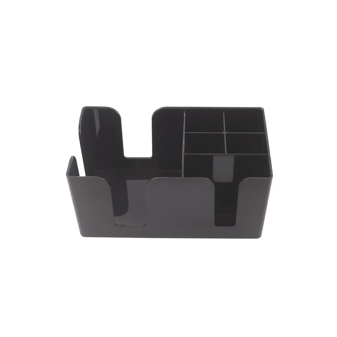 CAC China BCDY-6 Black Plastic Bar Caddy, 6-Compartment, BPA Free, NSF - Each