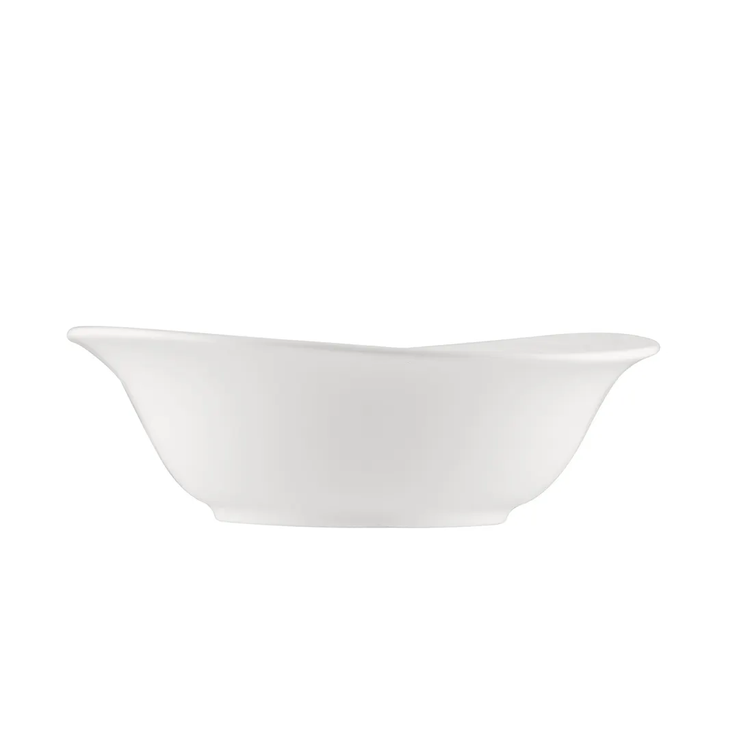 CAC China BHM-B9 Bowl, 9" Diameter, 27.5 oz Capacity, Round Embossed Porcelain, Bone White - 1 Dozen