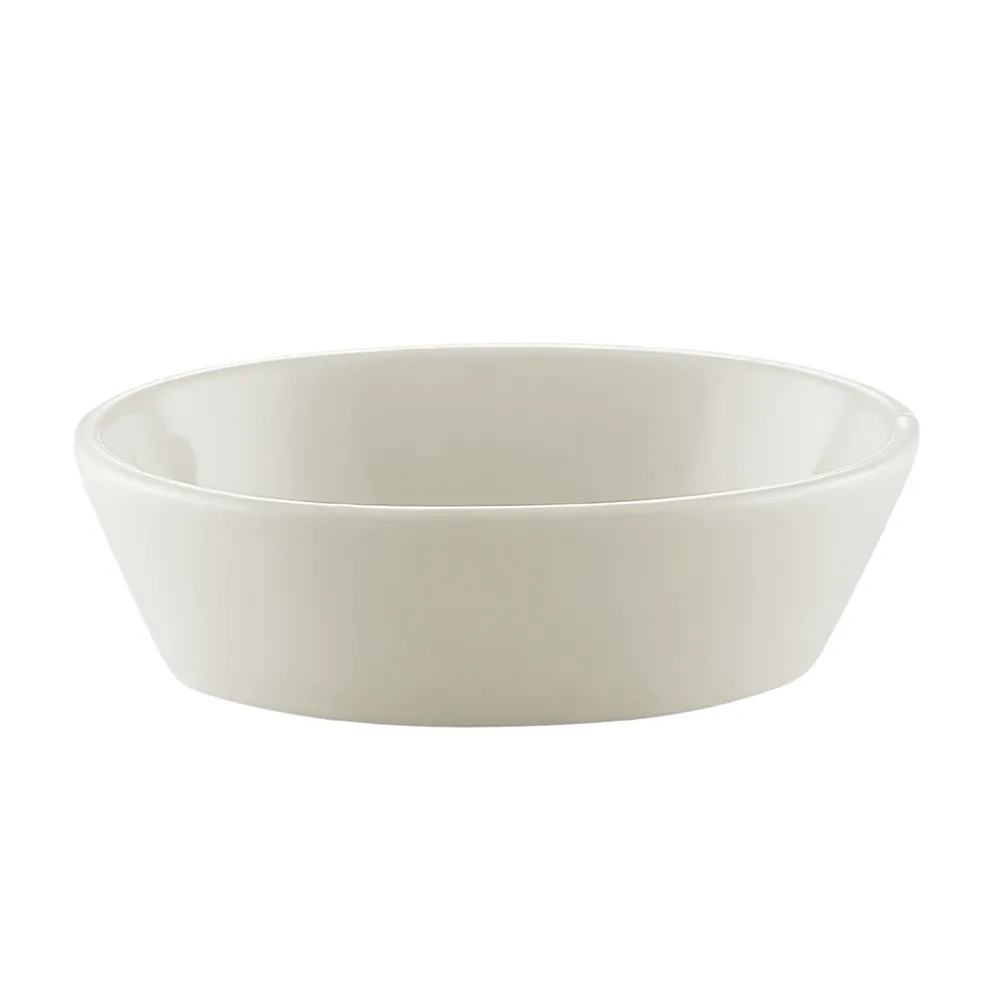 CAC China BKW-16 Oval Baking Dish 15 oz 6‑3/4" L x 5" W x 2" H White Ceramic Safe - 1 Dozen