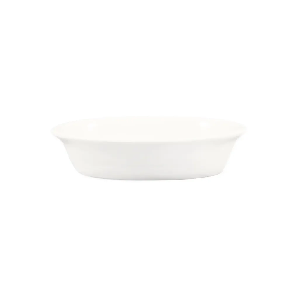 CAC China BKW-9 Oval Baking Dish, 9 oz, 6¾" L x 5⅞" W x 1½" H, White, Dishwasher Safe - 1 Dozen