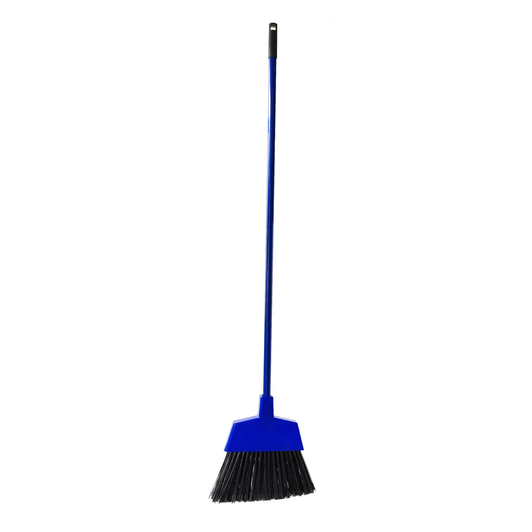 CAC China BRM1-55F Lobby Broom, 55" Flagged Bristles, Angled Head, Black/Cherry Finish