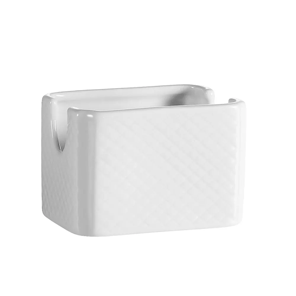 CAC China BST-HSP Sugar Packet Holder 3.5"L x 2.5"W x 2.5"H Porcelain Dishwasher Safe - 1 Dozen