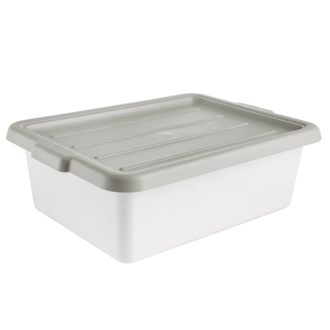 CAC China BTCV-57GY Bus Box Cover, 23-1/4" x 16-7/8" Polypropylene Gray BPA-Free Cover for BTDB Series