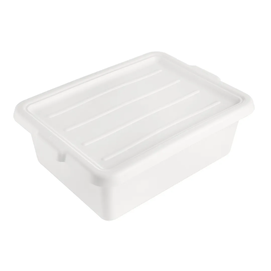 CAC China BTCV-57WT Bus Box Cover for BTDB Series, 23-1/4"L x 16-7/8"W, Polypropylene, White, BPA Free