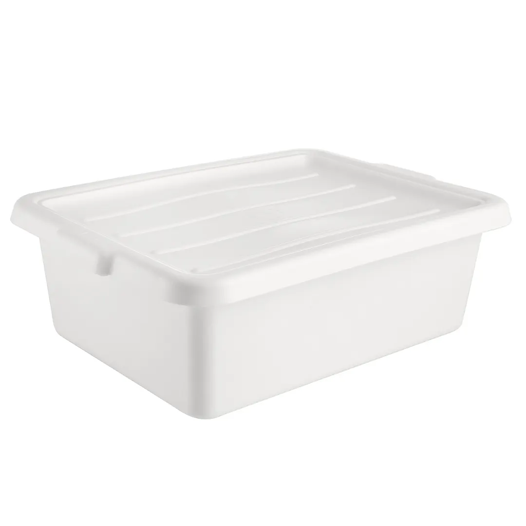 CAC China BTCV-57WT Bus Box Cover for BTDB Series, 23-1/4"L x 16-7/8"W, Polypropylene, White, BPA Free