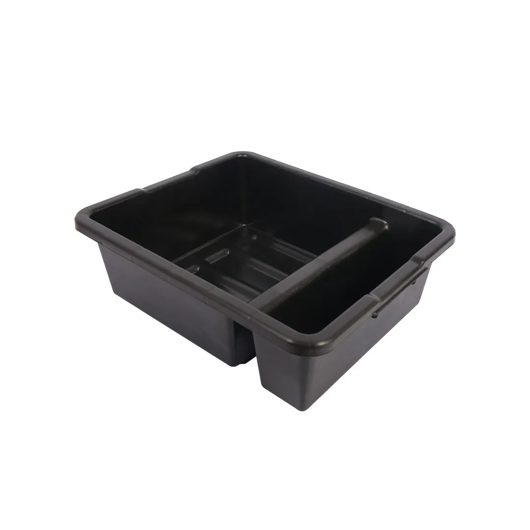 CAC China BTD2-7BLK Bus Box, 21-1/8"W x 16-3/4"D x 7"H, Divided, Black