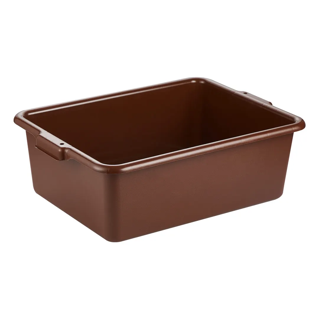 CAC China BTDB-7BN Bus Box, 15" x 21" x 7" Polypropylene Brown 1-Compartment BPA Free