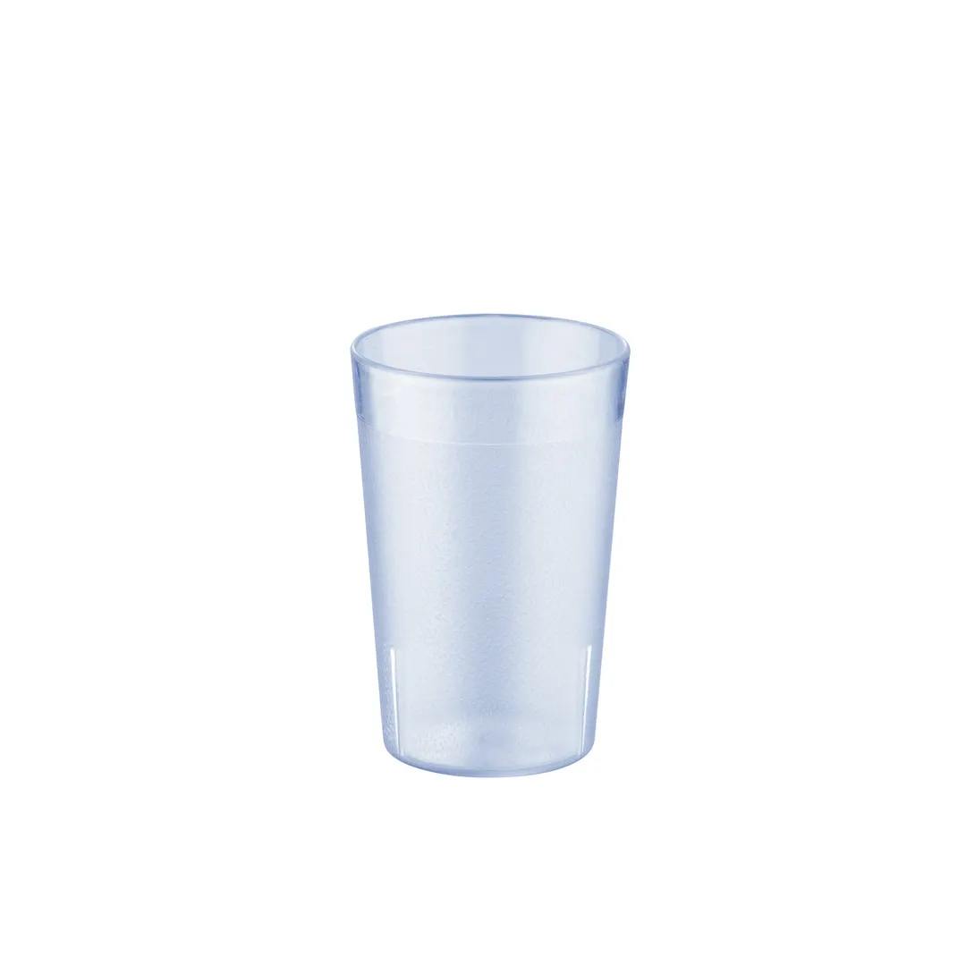 CAC China BVPT-08BL - 8 oz Pebbled Blue SAN Tumbler, Stackable, Dishwasher Safe - 1 Dozen