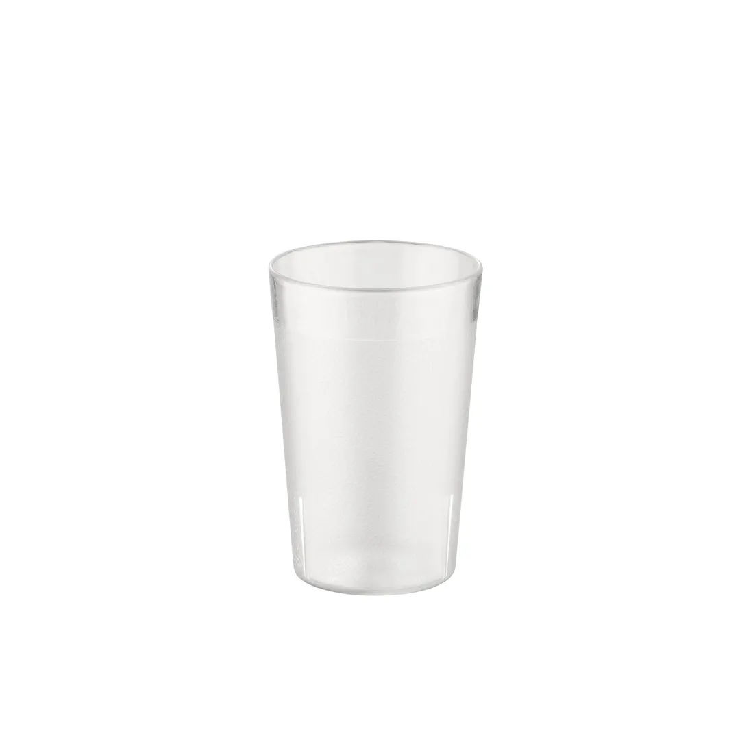 CAC China BVPT-08CL - 8 oz Clear Pebbled SAN Plastic Tumbler, Dishwasher Safe, Stackable - 1 Dozen