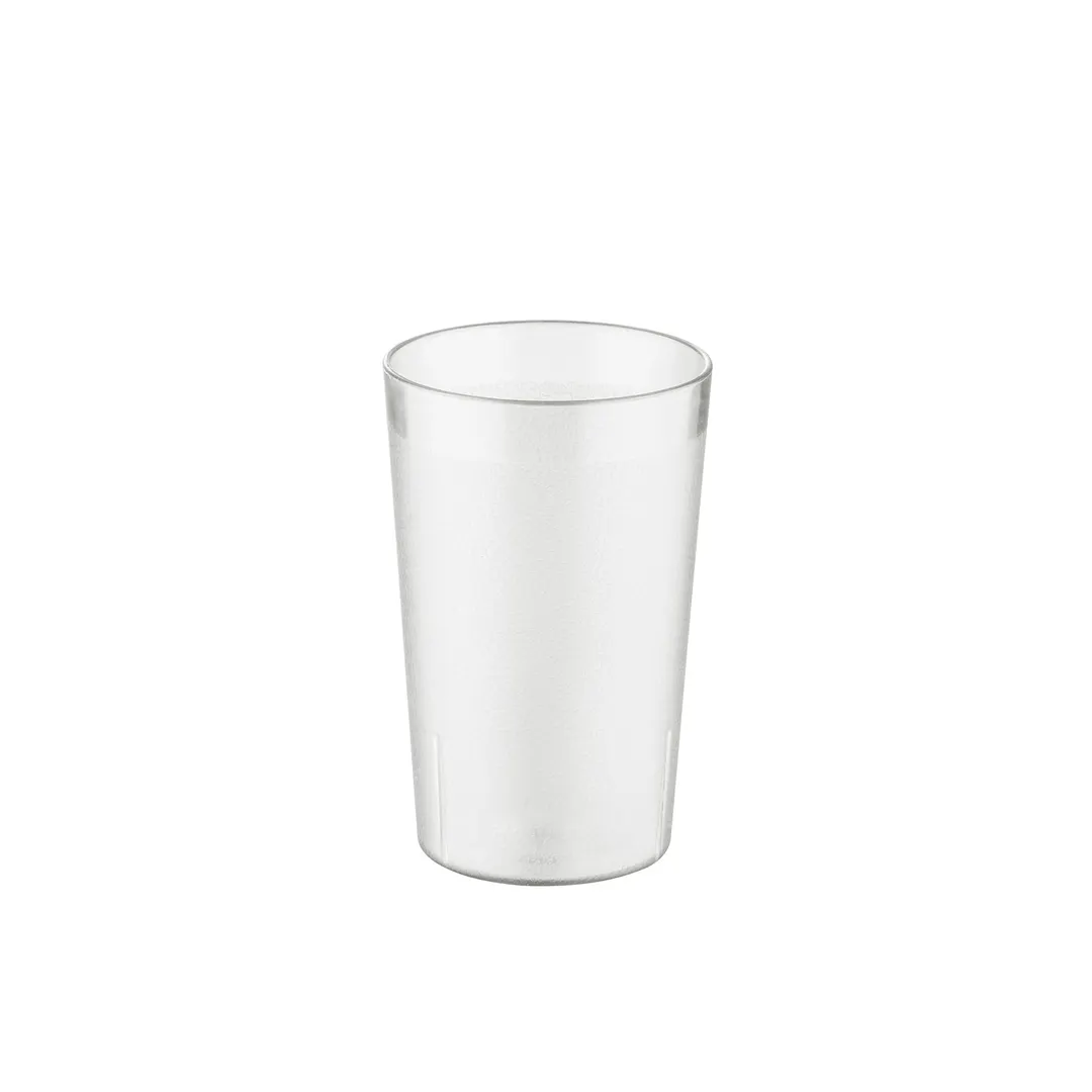 CAC China BVPT-10CL - 10 oz Clear Pebbled SAN Tumbler, Stackable, Dishwasher Safe - 1 Dozen