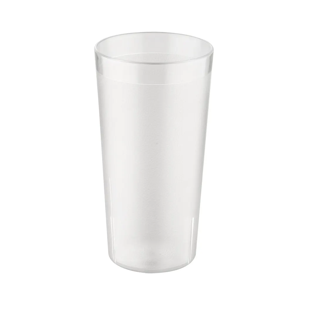 CAC China BVPT-20CL - 20 oz Clear Pebbled SAN Tumbler Stackable Bottom Lugs Dishwasher Safe - 1 Dozen