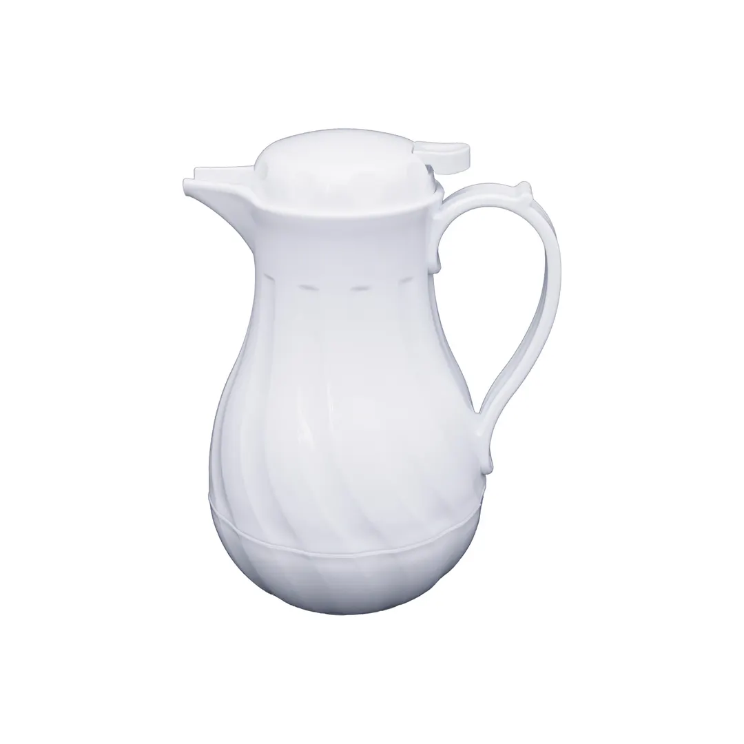 CAC China BVSR-64W Beverage Server, 64 oz., Double-Wall Insulated, Plastic, White