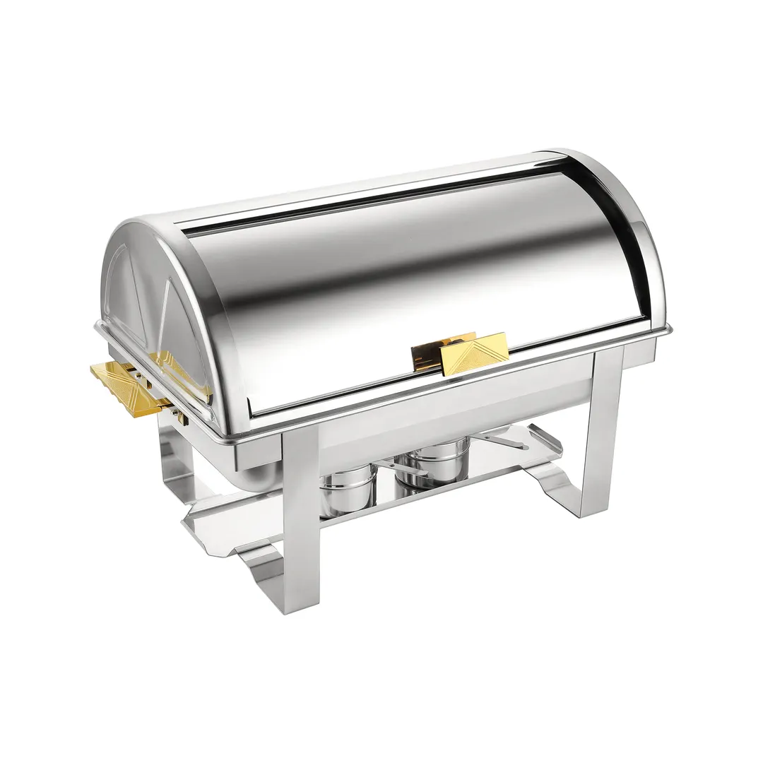 CAC China CAFR-401 Oasis Chafing Dish, 8 qt., Full Size, Stainless Steel - Set