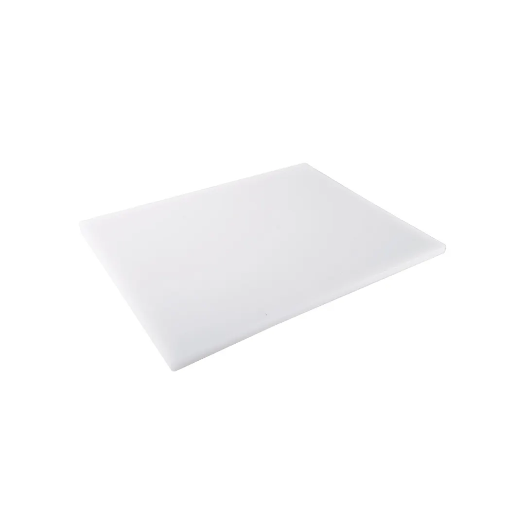 CAC China CBPH-1520W Plastic Cutting Board, 20"L x 15"W, 1/2" Thick, White, PE, NSF Certified