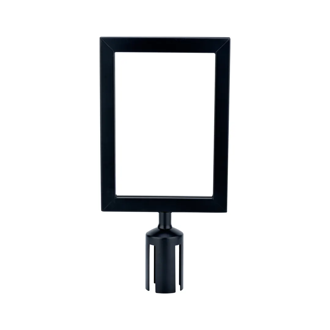 CAC China CCSF-1K Sign Frame - Fits CCSN Pre-Printed Signs or 11" x 8-1/2" Letter Inserts, Black Metal