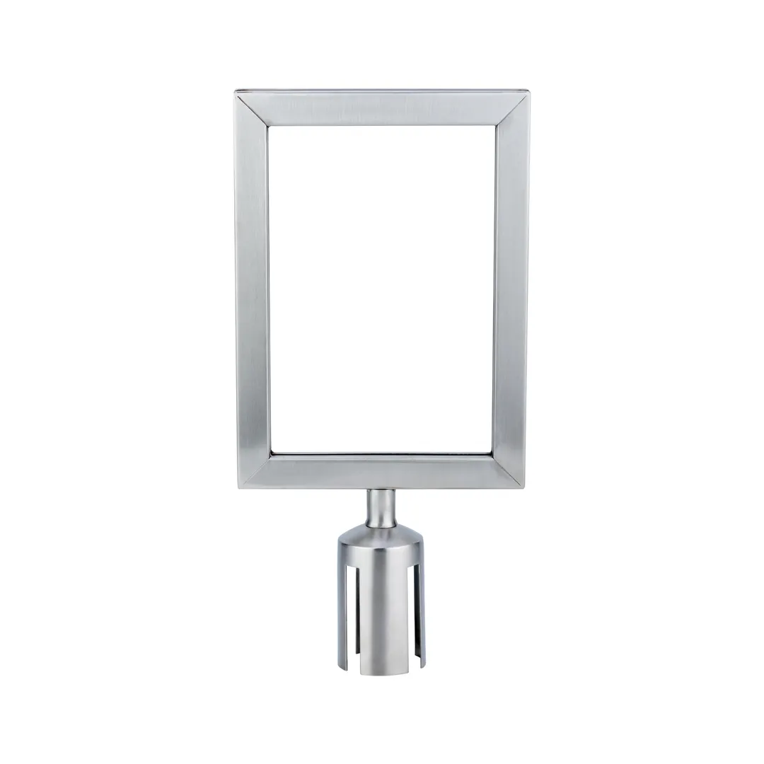 CAC China CCSF-1S Sign Frame - Fits CCSN Pre-Printed Signs or 11" x 8-1/2" Letter Inserts, Metal Silver