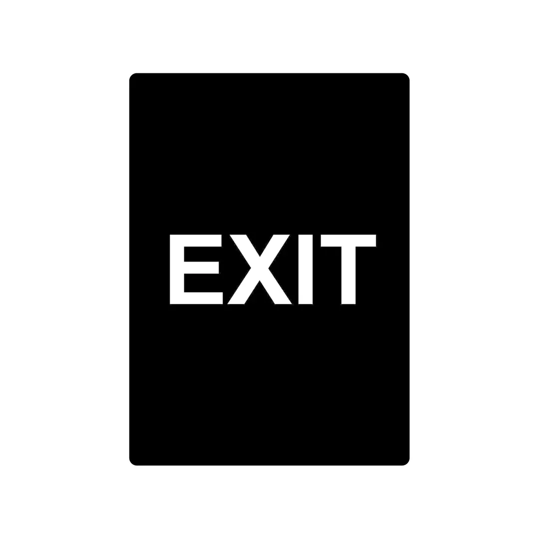 CAC China CCSN-EX5 Stanchion Sign, "Exit", double-sided