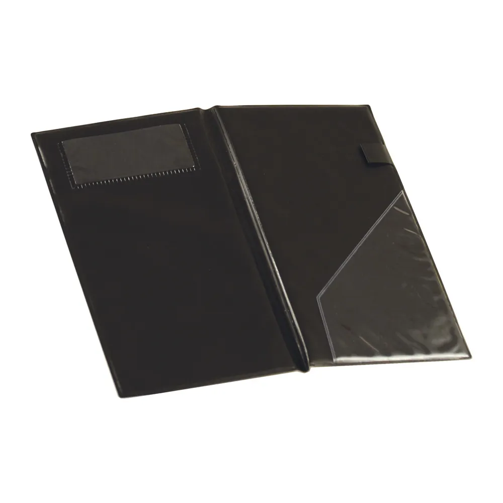 CAC China CKPR-10K Guest Check Presenter, 10" x 5-1/2", Black, Pen Loop Included