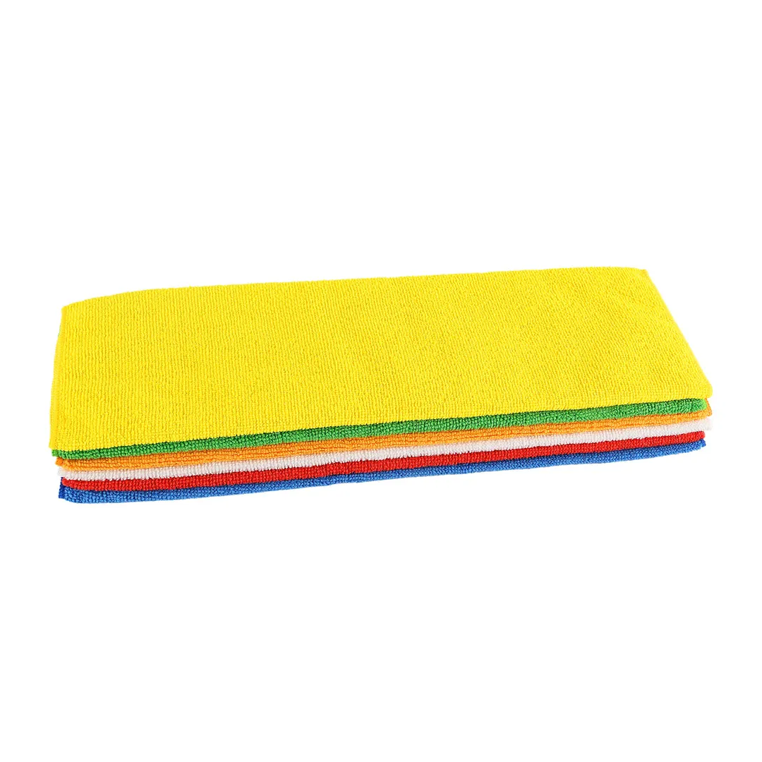 CAC China CLMF-16MC Microfiber Cloth, 16" x 16", Multi-Color, Premium Ultra-Absorbent, 6/Pack