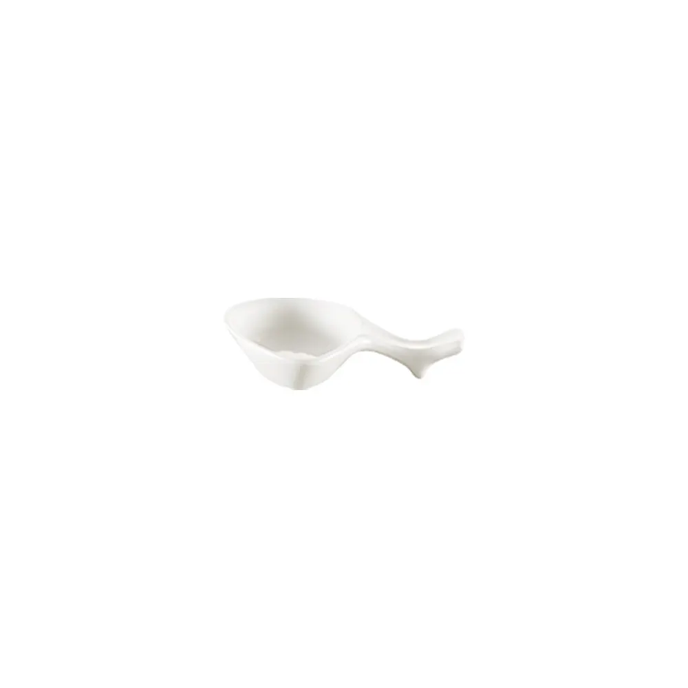 CAC China CN-88 Chopstick Rest, 3-1/2" L x 3" W x -3/4" H Chopstick Stand, White, Safe - 1 Dozen