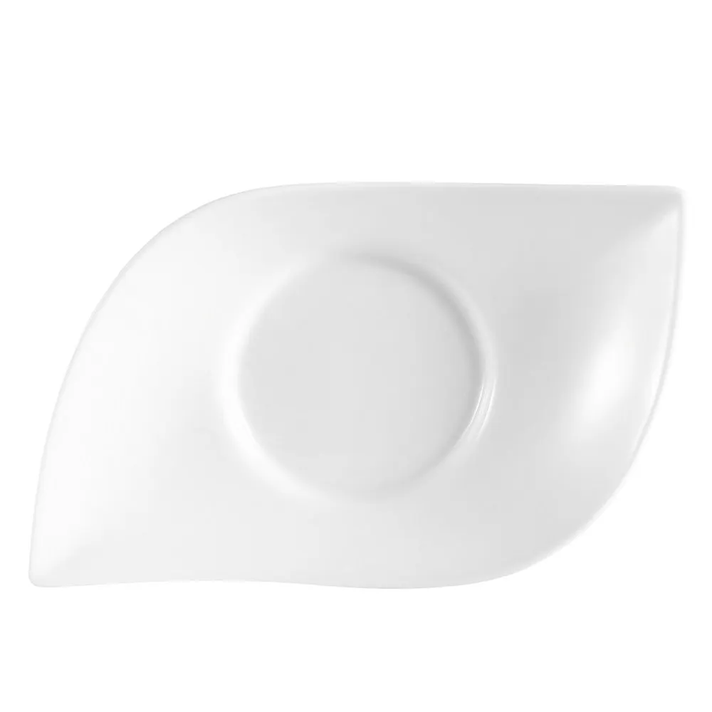CAC China COL-61 Fashion Eye Bowl, 16" Porcelain, Super White, Dishwasher Safe