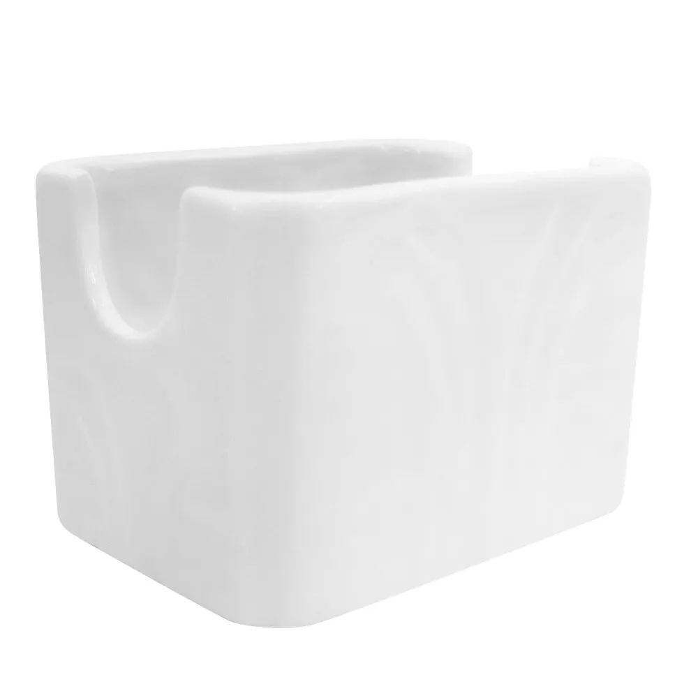 CAC China CRO-HSP Sugar Packet Holder 3.5"L x 2.5"W x 2.25"H White Microwave Safe - 1 Dozen