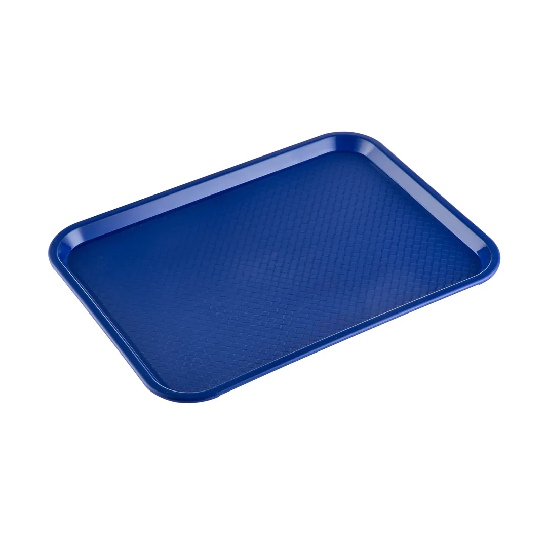 CAC China DSPT-1216B Fast Food Tray, 16"L x 12"W, Polypropylene, Blue