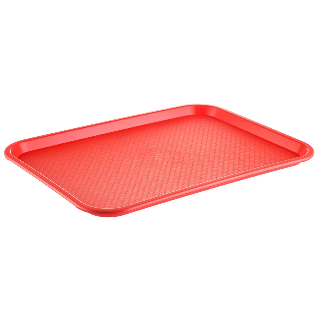 CAC China DSPT-1418OR Fast Food Cafeteria Tray, 18"L x 14"W, Polypropylene, Orange
