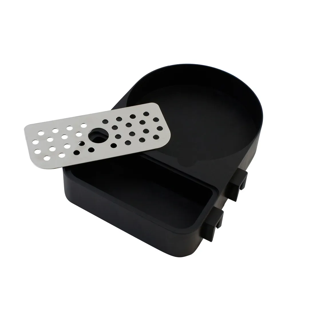 CAC China DTAP-RS Airpot Drip Tray, Black / Cherry, Fits 5‑Quart Airpots, Plastic - 1/Each