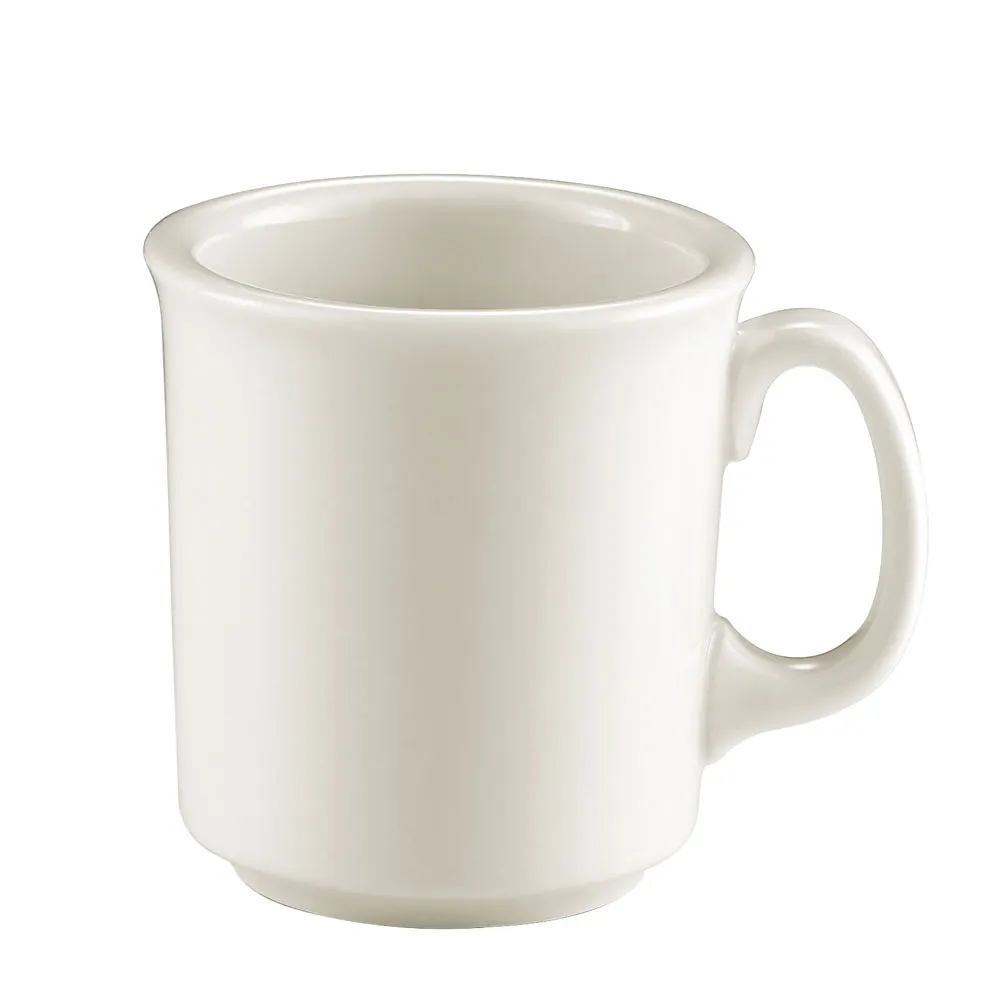 CAC China EDM-14-AW - Eddie Jumbo Mug, 14 oz (4" Dia x 4" H) White Ceramic, Microwave Safe - 1 Dozen