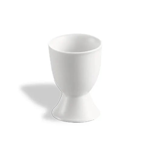 CAC China EGC-3 Egg Cups, 3 Oz, 1‑7/8" Dia x 2‑5/8" H, Porcelain, White, Dishwasher Safe - 1 Dozen