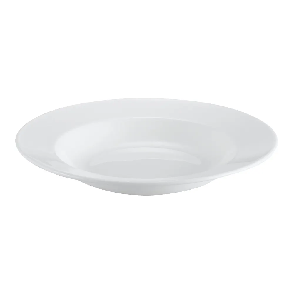 CAC China EVT-120 - Everest Pasta Bowl, 12" x 1-3/4", 26 oz White Porcelain, Bead Edge - 1 Dozen