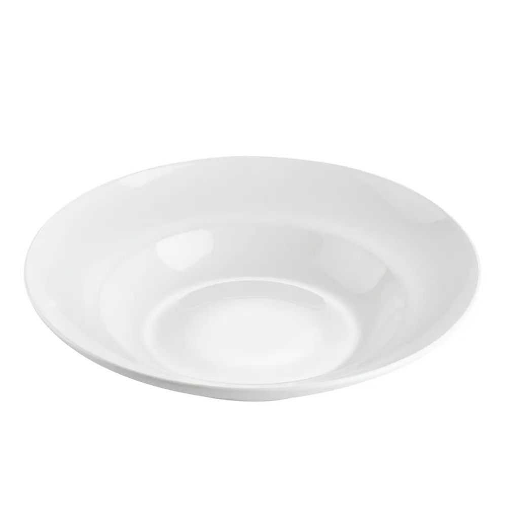 CAC China EVT-130 - Everest 12" Round Pasta Bowl, 22 oz Bone White Porcelain, 2-3/8" H - 1 Dozen