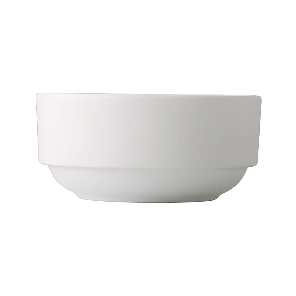 CAC China EVT-46 - 8 oz 4" Round Bouillon Cup, White Porcelain, Stackable, Dishwasher Safe - 1 Dozen
