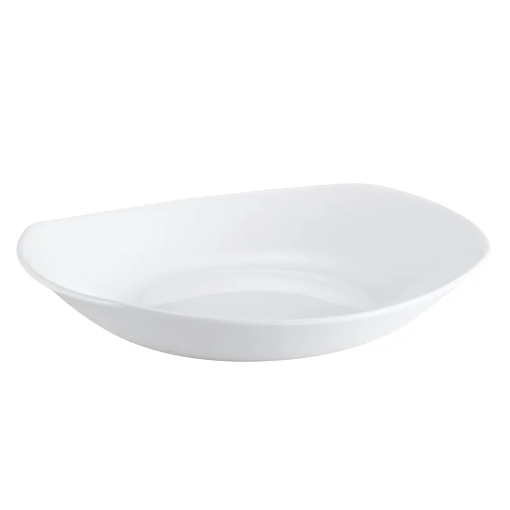 CAC China EVT-BT10 - 32 oz Salad Bowl, 10" x 9-1/8" x 1-3/4", Porcelain, Safe - 1 Dozen