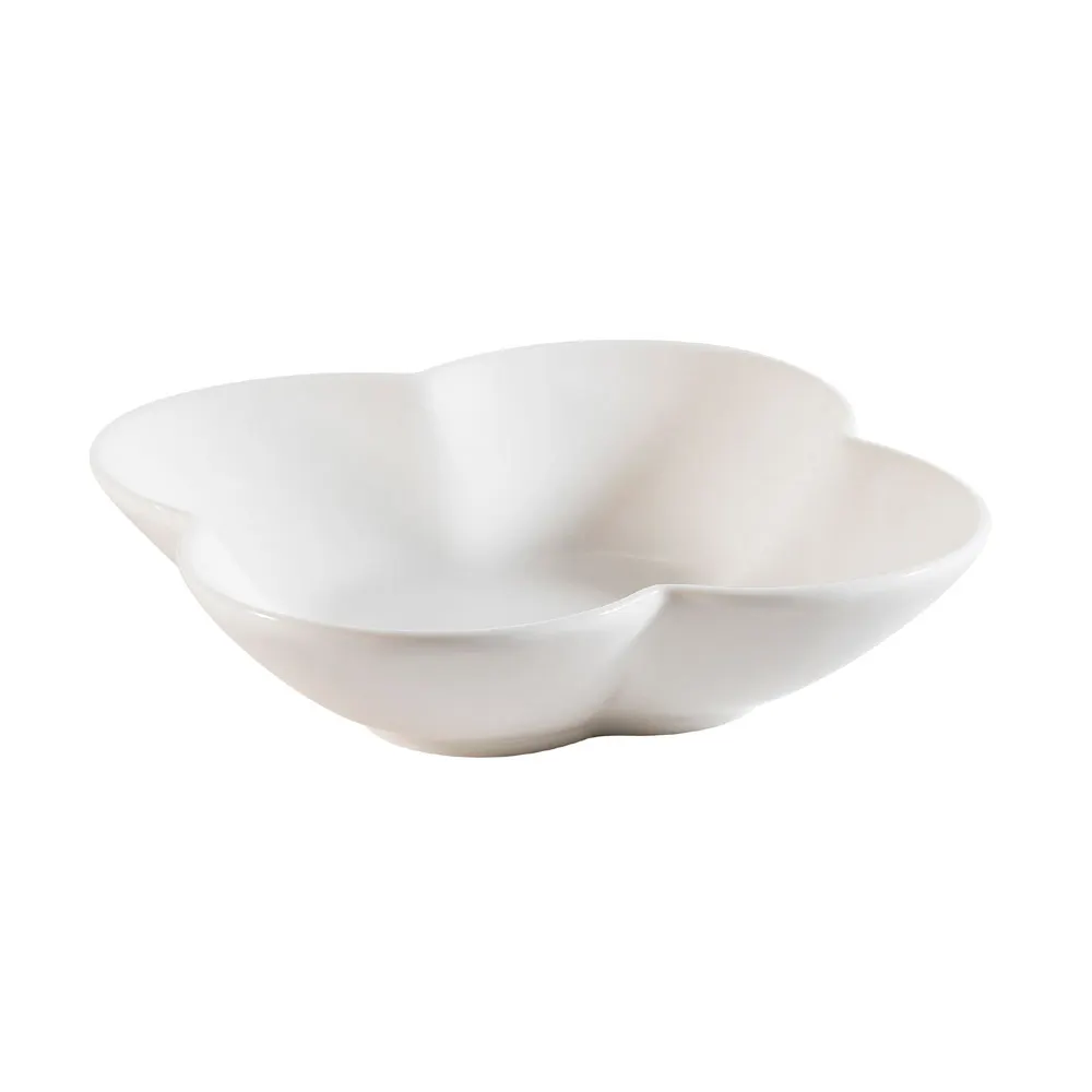 CAC China FDF-4 Flower Dish Bowl, 4" x 4" x 1.5" Porcelain, Bone White, Dishwasher Safe - 1 Dozen