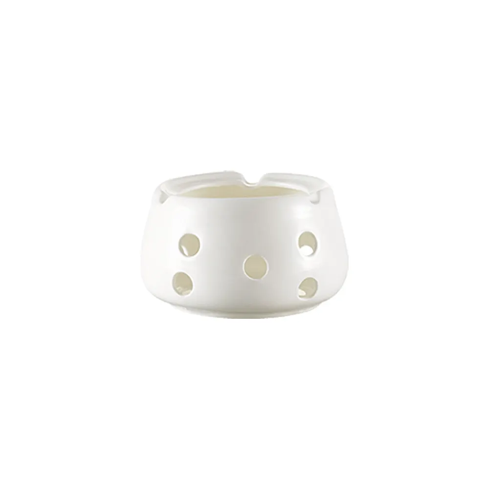 CAC China FIR-1 Candle Lamp Holder, 4½" Dia x 2¾" H Porcelain White, Microwave Safe - 1 Dozen