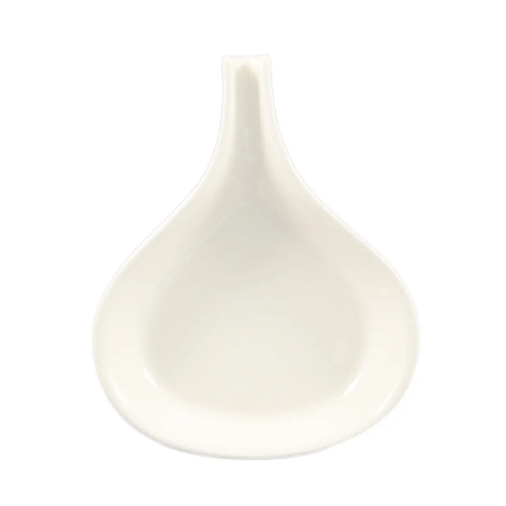 CAC China FP-24-W Fry Pan Server, 24 oz (12" x 9" x 1‑1/4"), Pear‑Shape American White - 1 Dozen