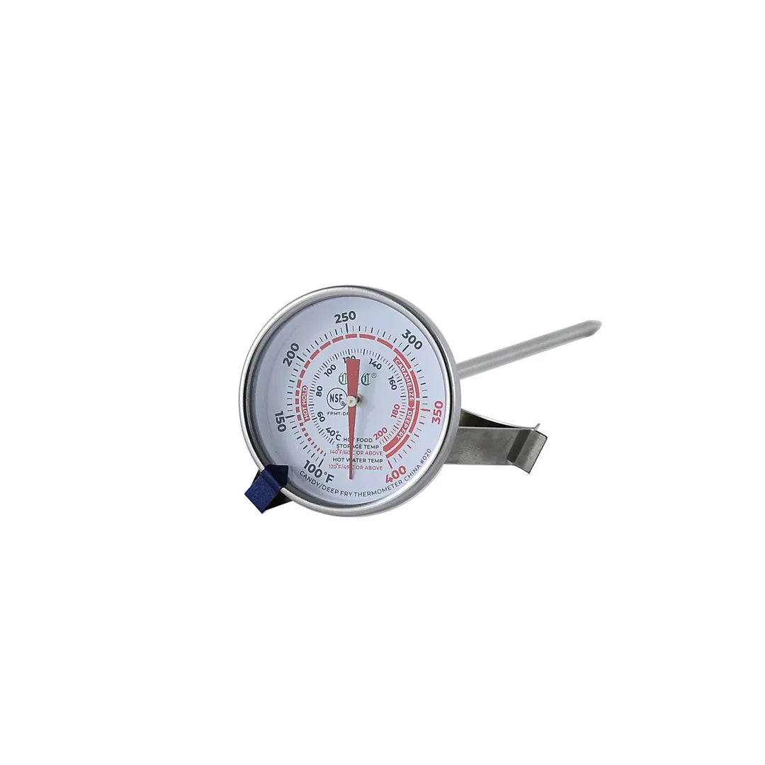 CAC China FPMT-DF12 Equil Thermo Deep Fry/Candy Thermometer, 2" Dial, 5" Probe, 100-400°F, NSF