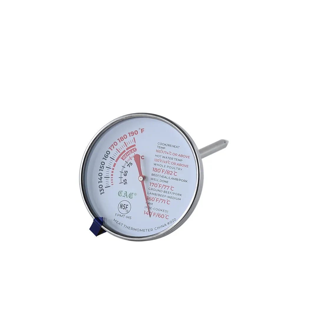 CAC China FPMT-M5 Equil Thermo Meat Thermometer, 3" Dial, 5" Probe, 130-190°F, NSF